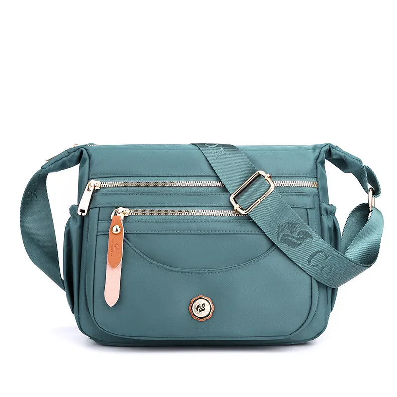 Multi layer large capacity shoulder bag