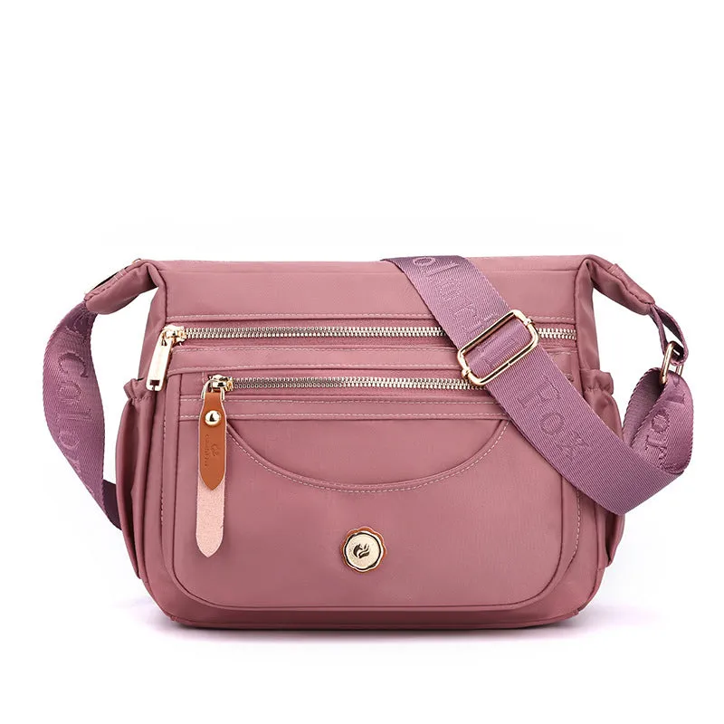 Multi layer large capacity shoulder bag