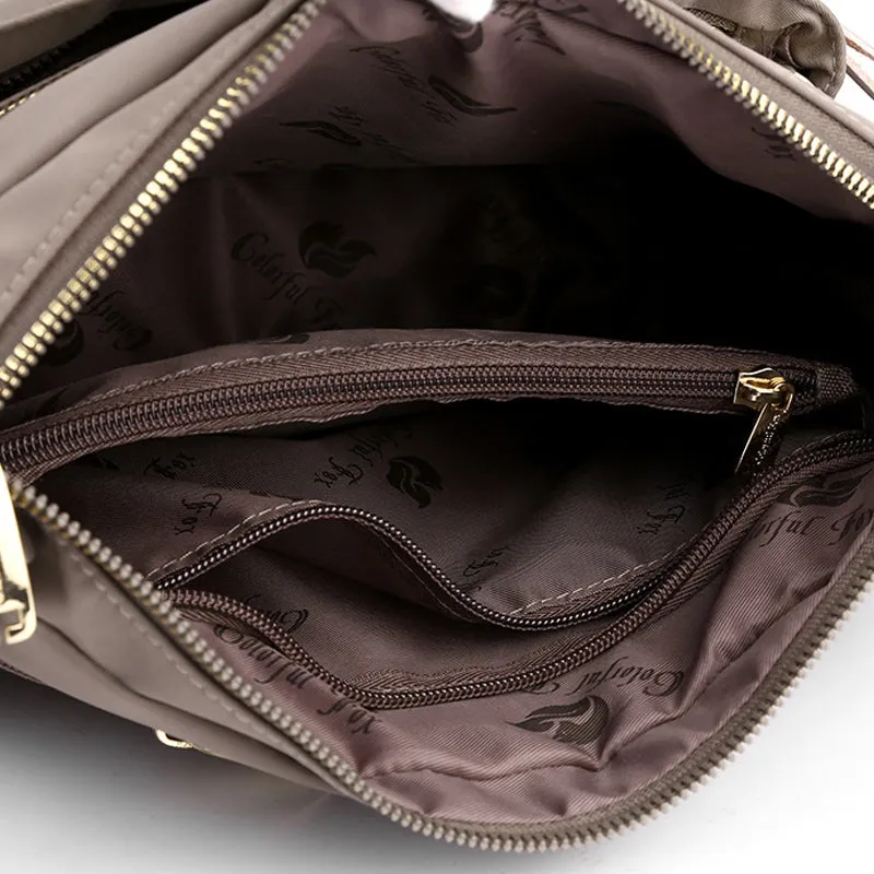 Multi layer large capacity shoulder bag