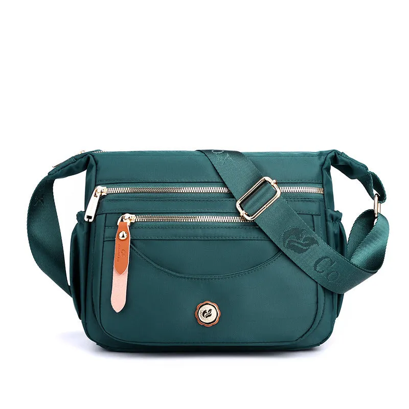 Multi layer large capacity shoulder bag