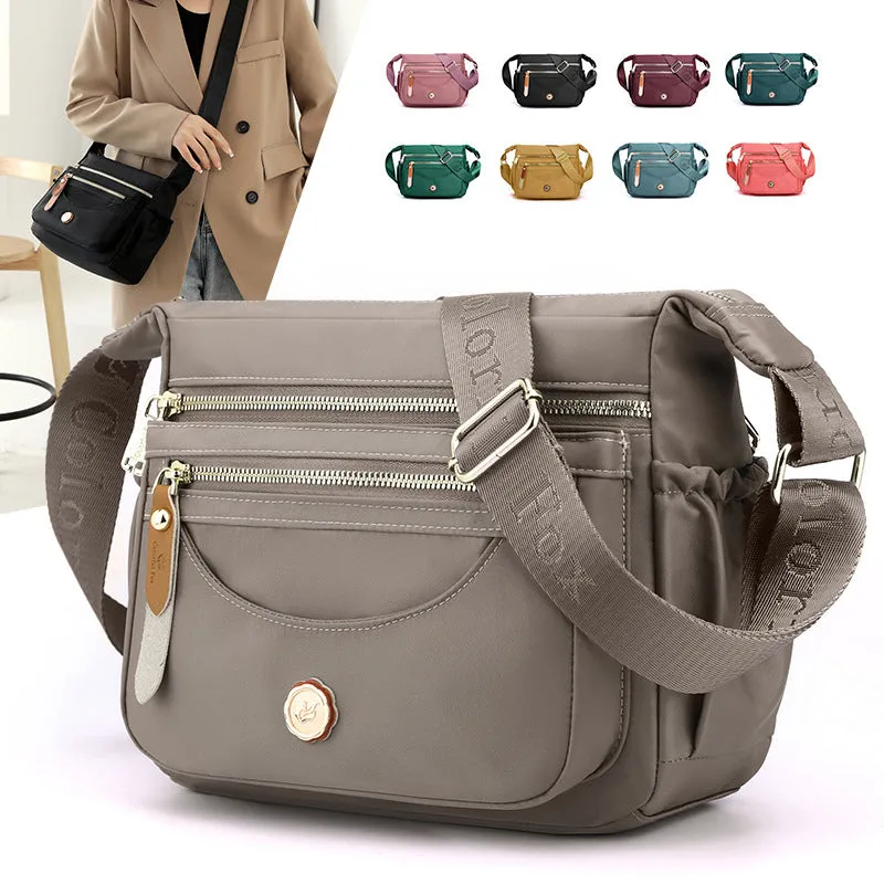 Multi layer large capacity shoulder bag