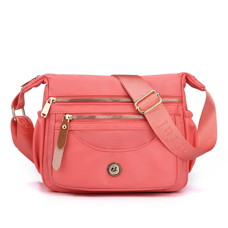 Multi layer large capacity shoulder bag