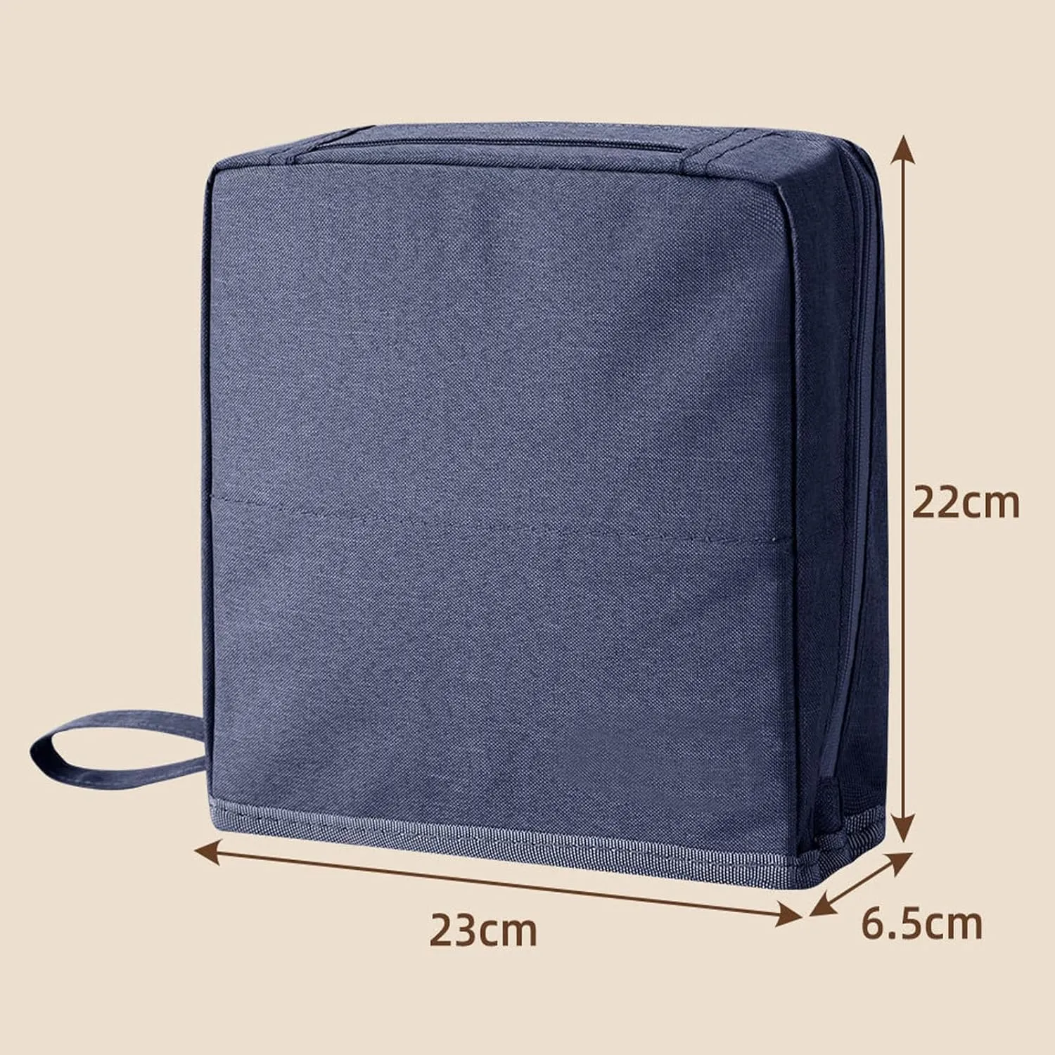 Multi-purpose Large Capacity Oxford Cloth Standing Makeup Bag, Portable Toiletry Bag for Makeup Brushes, Large Capacity Stationery Organizer (Beige)