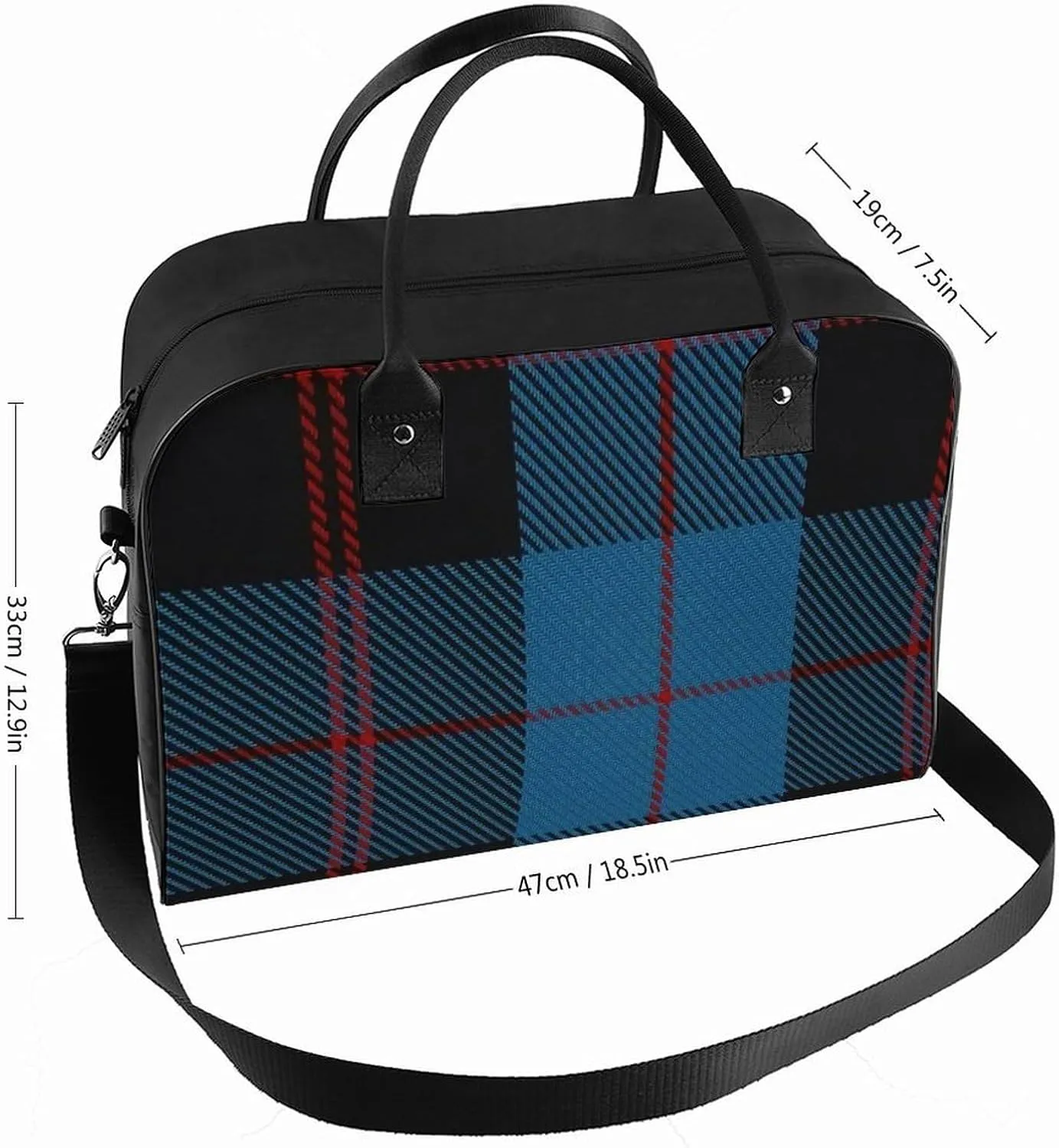 Murray Tartan Fashionable Large Capacity Travel Handbag Unisex