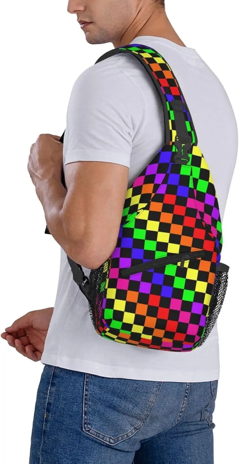 Mushroom Crossbody Bag Adjustable Sling Bag Casual Chest Bags Travel Shoulder Backpack