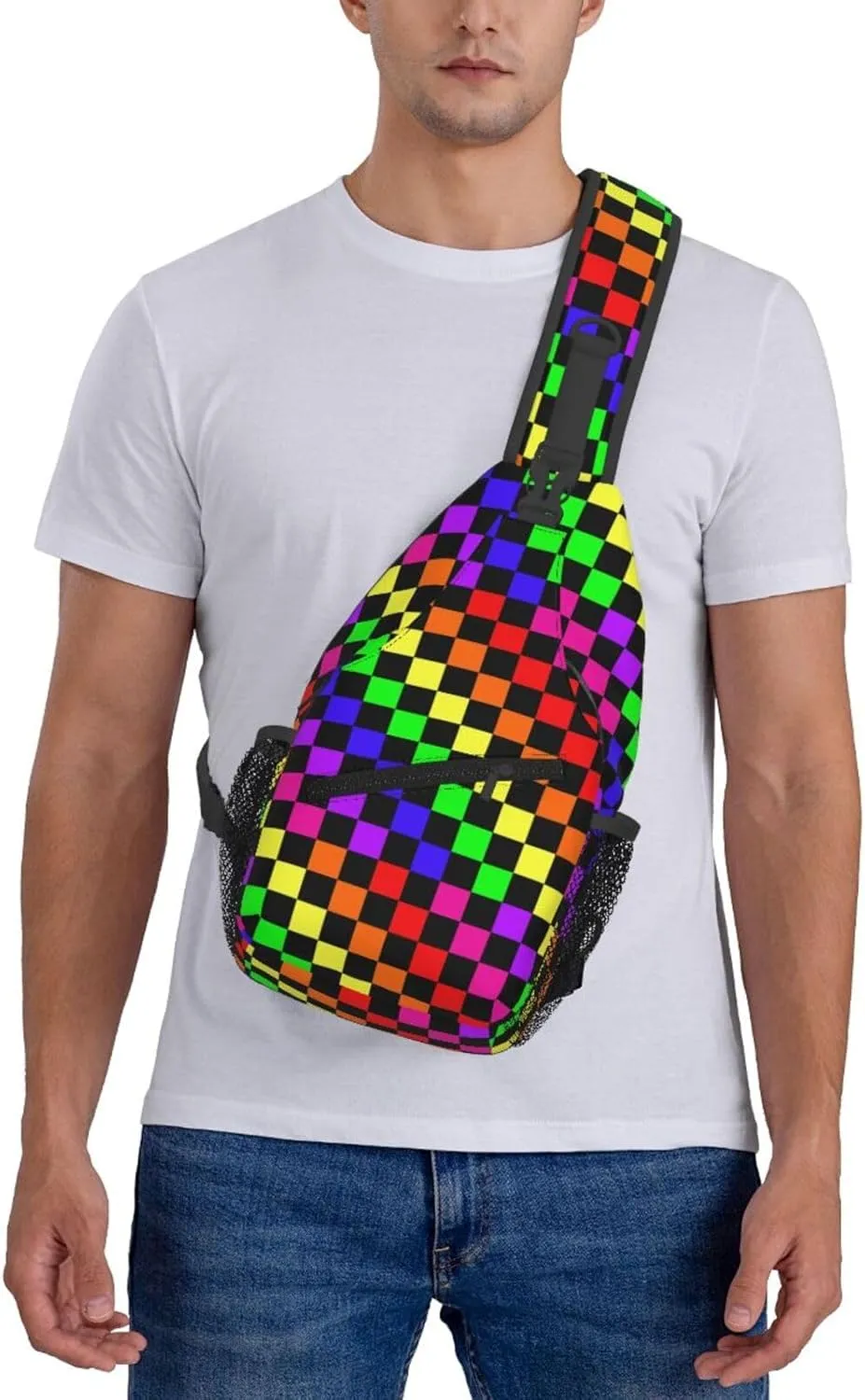 Mushroom Crossbody Bag Adjustable Sling Bag Casual Chest Bags Travel Shoulder Backpack