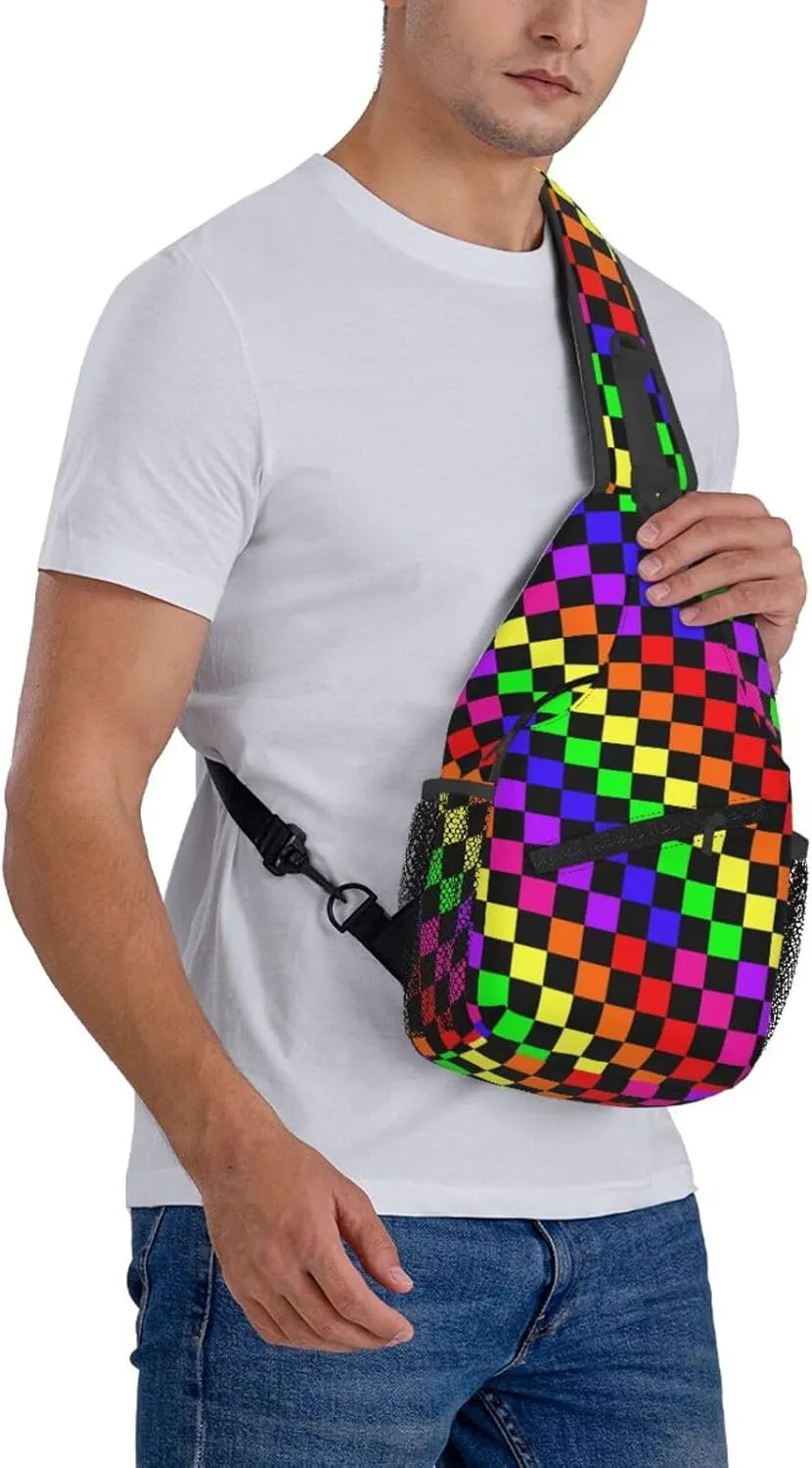 Mushroom Crossbody Bag Adjustable Sling Bag Casual Chest Bags Travel Shoulder Backpack