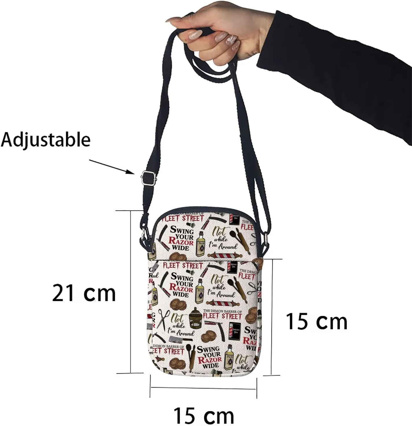 Musical Inspired Gift Musical Theater Zipper Pouch Makeup Bag Gift For Actor Actress (Crossbody bag)