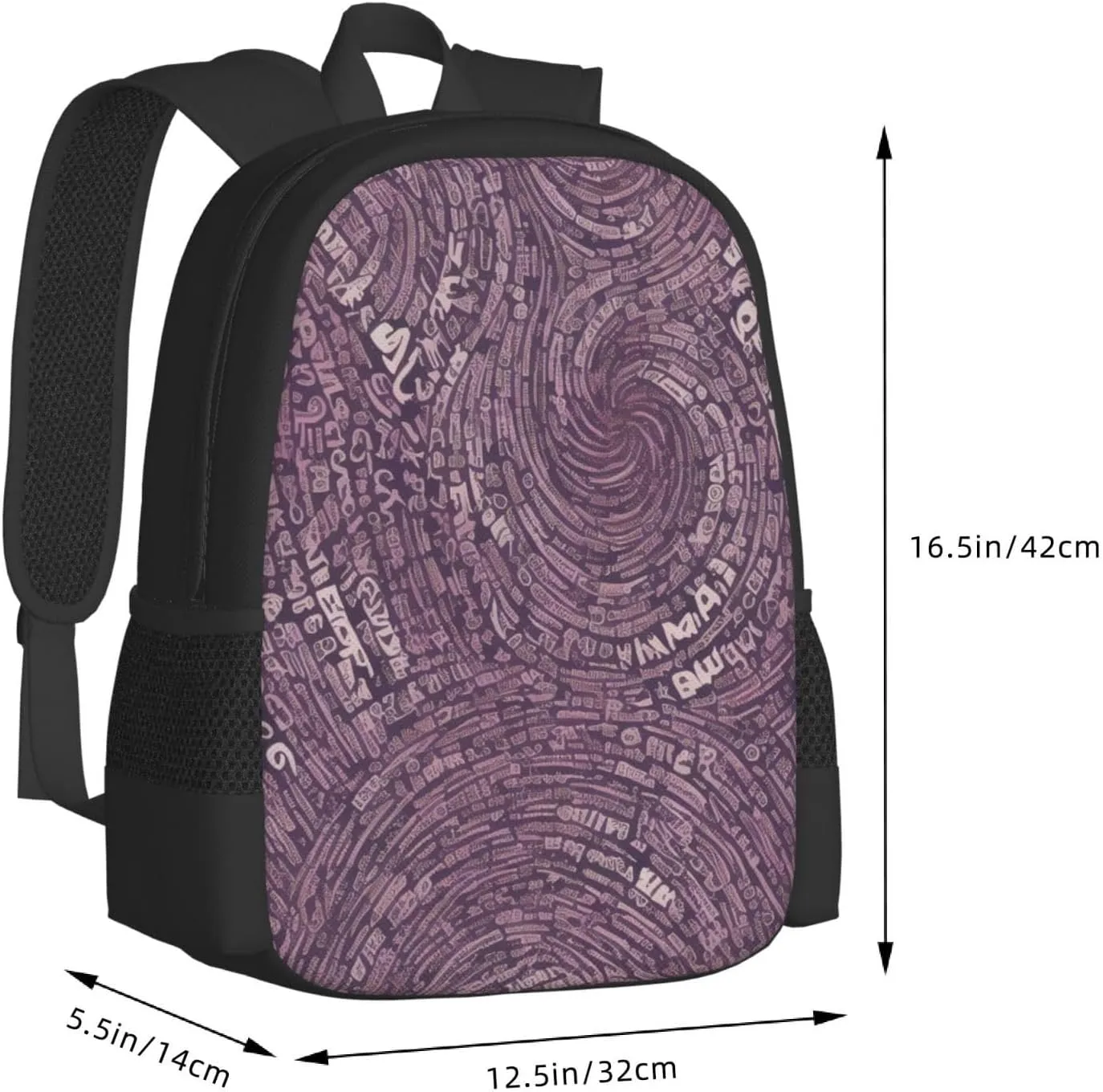 Musical Notation Print Patterns Backpack Lightweight Simple Casual Backpack Shoulder Bags Large Capacity Laptop Backpack