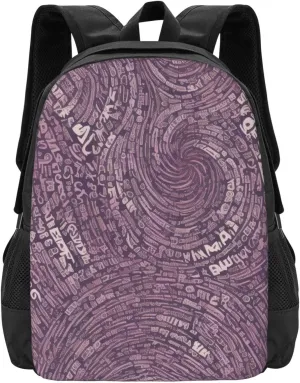 Musical Notation Print Patterns Backpack Lightweight Simple Casual Backpack Shoulder Bags Large Capacity Laptop Backpack