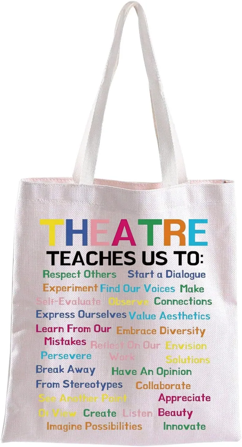 Musical Tote Bag Drama Theater Gift Theatre Teaches Tote Musical Theater Gift Actor Actress Reusable Bag