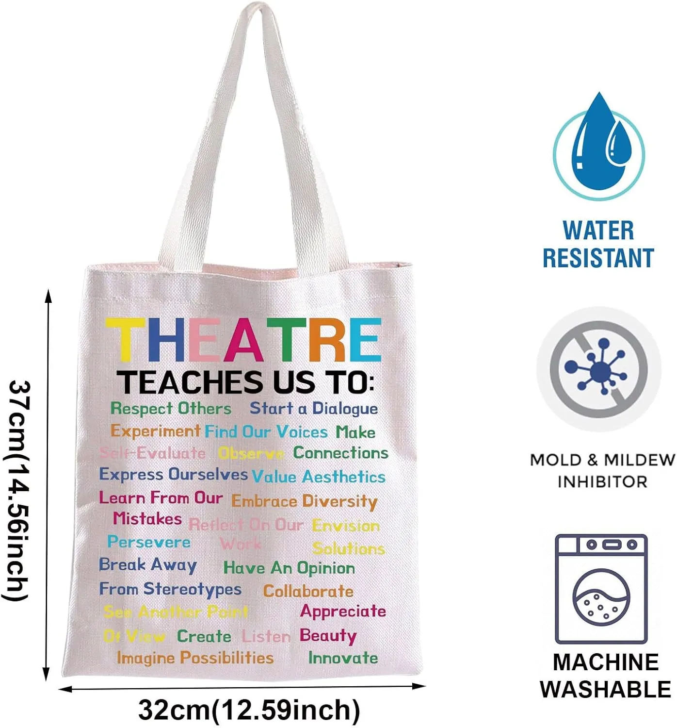 Musical Tote Bag Drama Theater Gift Theatre Teaches Tote Musical Theater Gift Actor Actress Reusable Bag