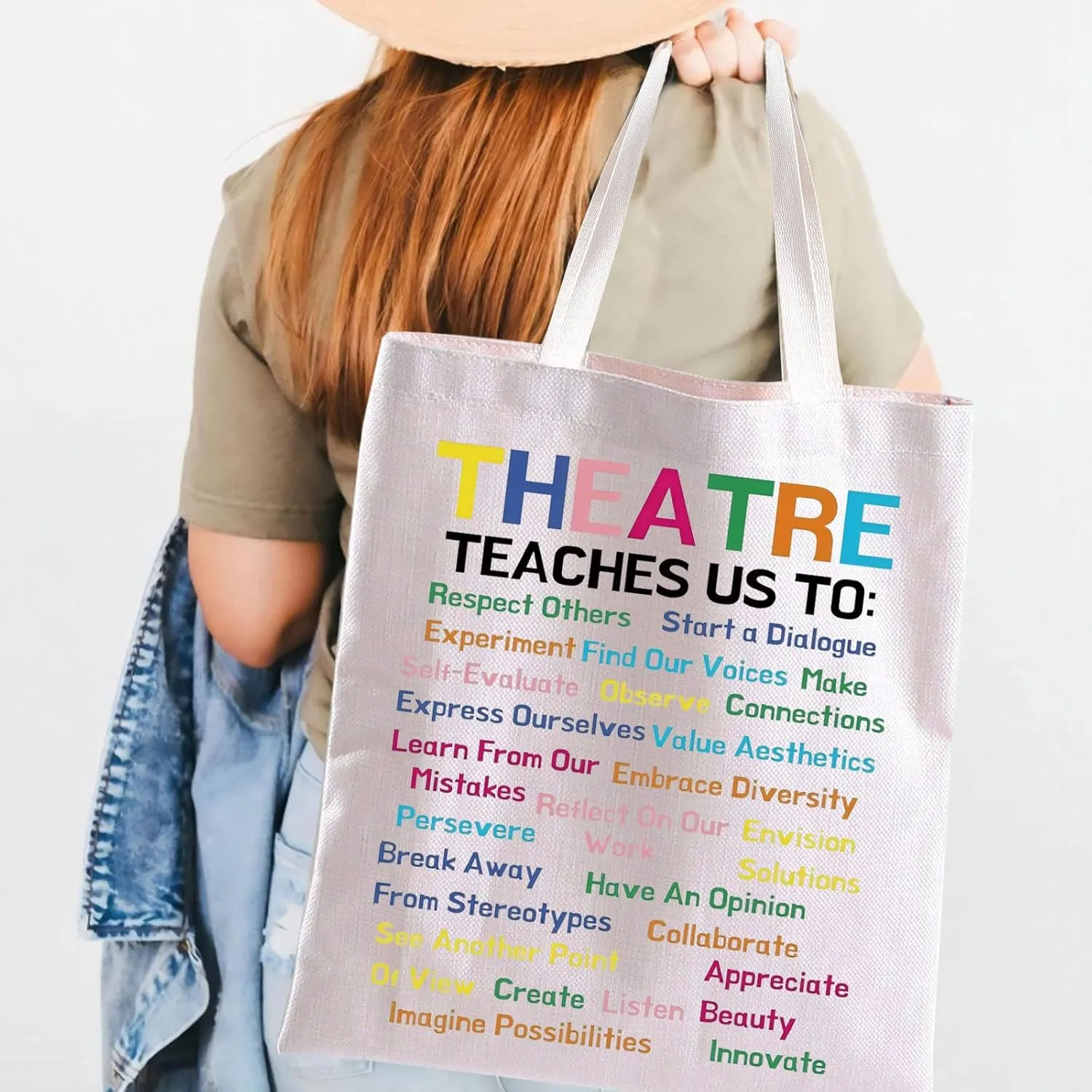 Musical Tote Bag Drama Theater Gift Theatre Teaches Tote Musical Theater Gift Actor Actress Reusable Bag