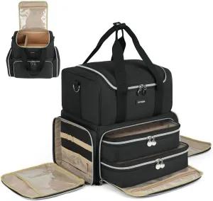 Nail Polish Organizer Case - Large Double Layer Organizers and Storage Bag for Nail Supplies and Art Tech