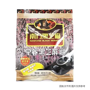 Nanfang Black Sesame Cereal - Low Sugar, 12 Packs, 480g