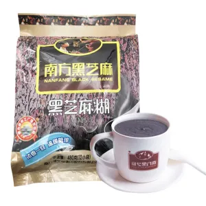 Nanfang Black Sesame Paste with Low Sugar and AD Calcium - 12 Packs, 480g