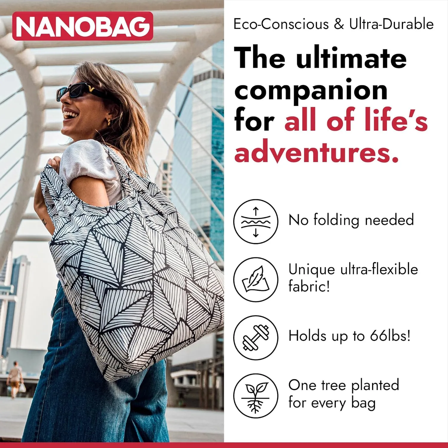Nano Bag Ultra-Lightweight Standard Tote Bag | Perfect for Travel, Shopping & Daily Use | Reusable - Tiny - Eco-Friendly (Standard, Sketch)