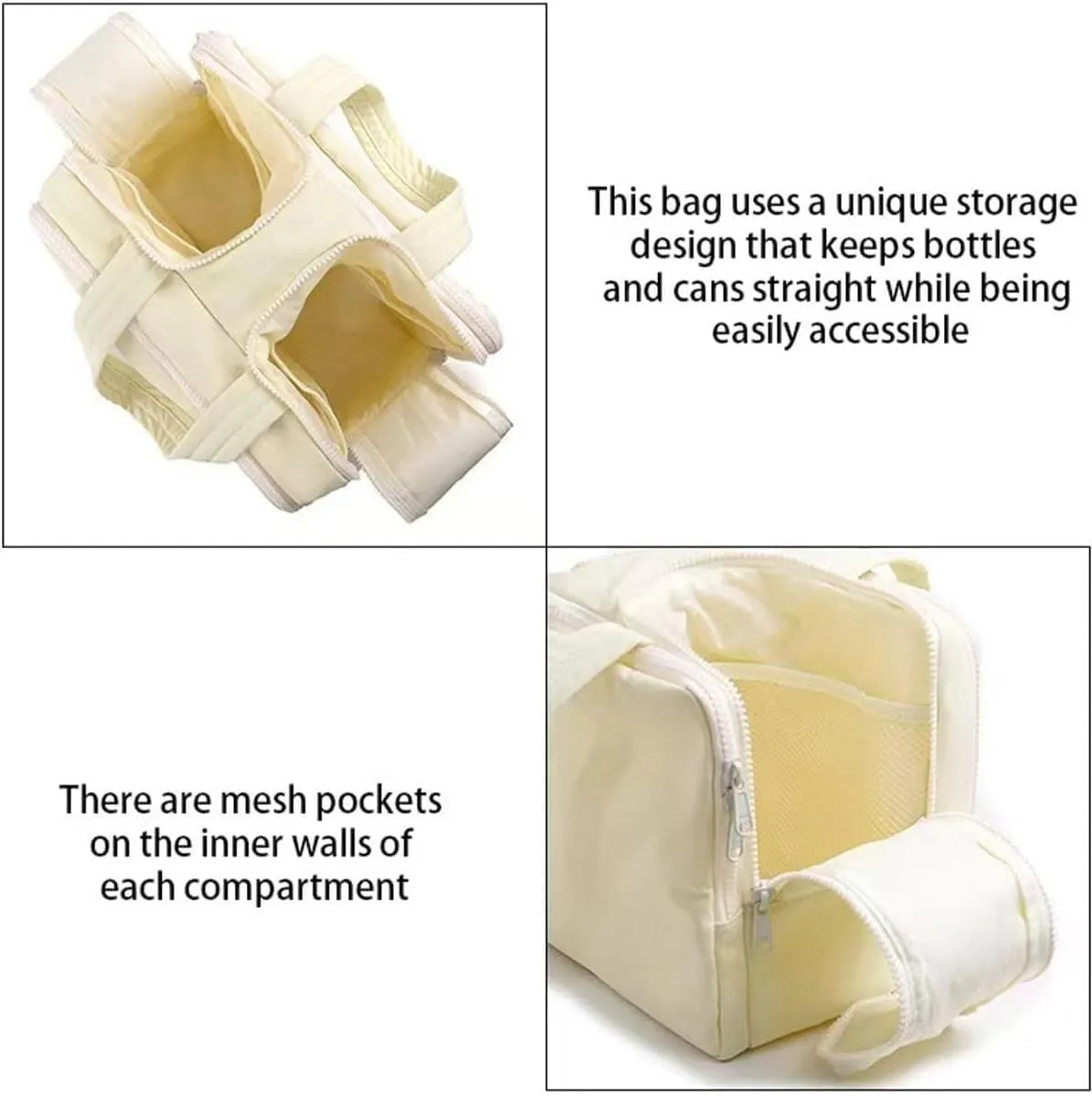 Naturaltly Large Capacity Wide-Open Travel Cosmetic Bag, Humidity Travel Cosmetic Bag, Puffy Cosmetic Makeup Bag Organizer with Handle for women Traveling Cosmetic Bags (White)