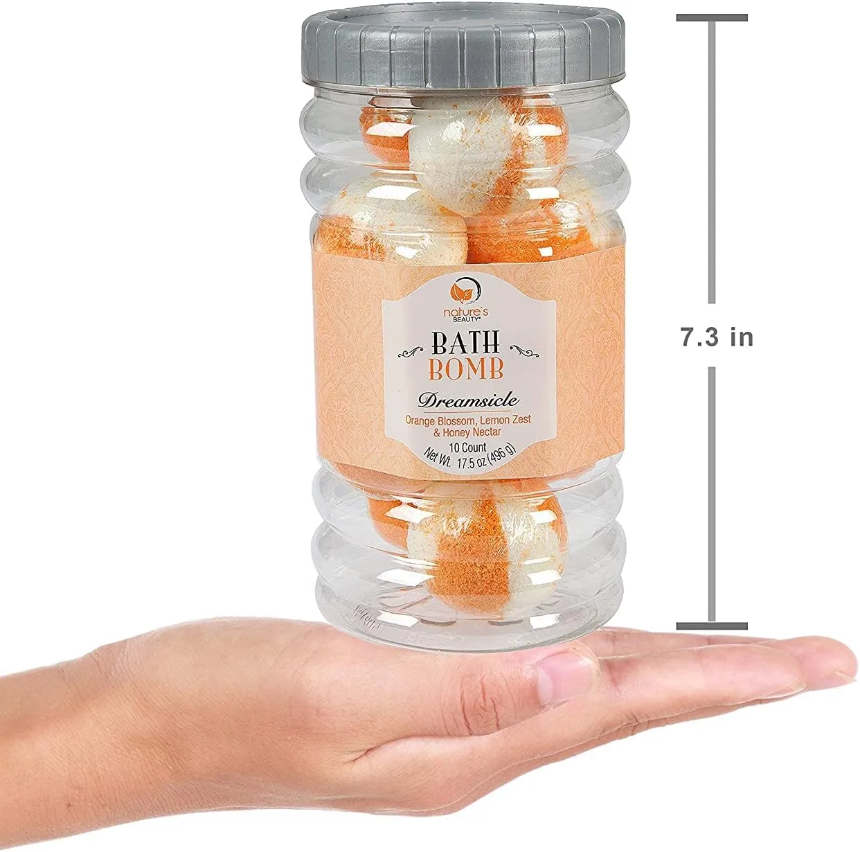 Nature's Beauty Dreamsicle Bath Bomb Gift Set Multi-Pack - Orange Blossom, Lemon Zest & Honey Nectar Scent Made w/Orange Peel Extract, Coconut Oil   Vitamin E, 17.5 oz |10 ct ea (2 Pack)