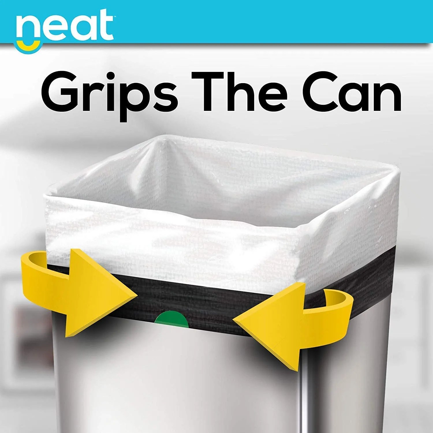 Neat Tall Kitchen 13 Gallon Drawstring Trash Bags - (MEGA 200 Count) - Triple Ply Fortified, Eco-Friendly 50% Recycled Material, Neutralize  Odor Technology, Reversible Black and White Garbage Bags