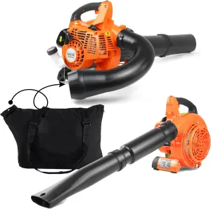 NEOTEC Gas Leaf Blower, 3-in-1 Handheld Leaf Blower & Leaf Vacuum Mulcher, 25.4 cc, 2-Cycle 150 mph, 360 CFM Gas Powered Blower with 12 Gallon Collection Bag for Lawn Yard Care