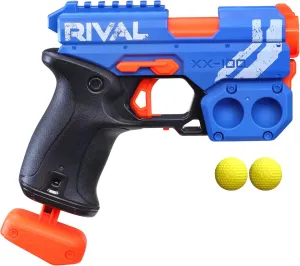 Nerf Rival Knockout XX-100 Blaster - Round Storage, 90 FPS Velocity, Breech Load - Includes 2 Official Rival Rounds - Team Blue