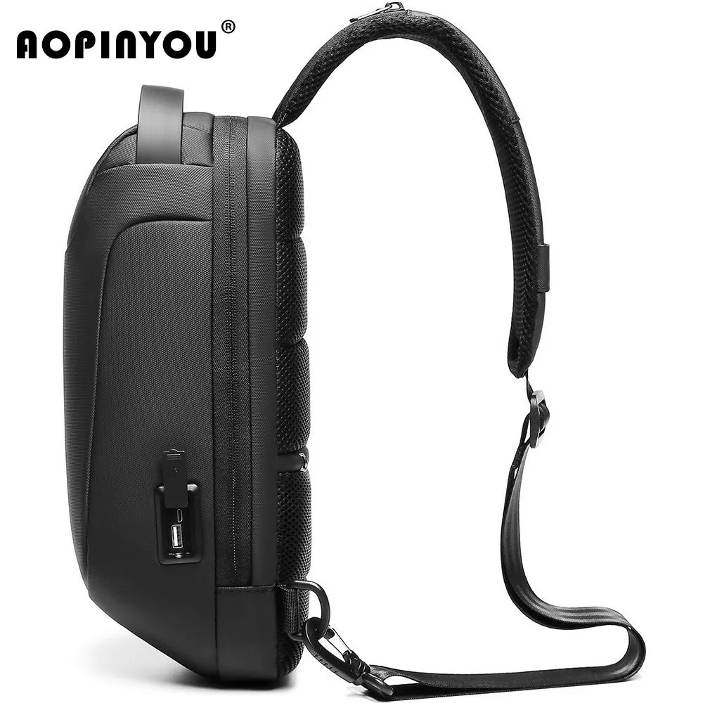 New Elegant Boys Fashion Business Portable Men's Chest Bags
