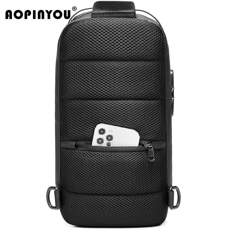New Elegant Boys Fashion Business Portable Men's Chest Bags