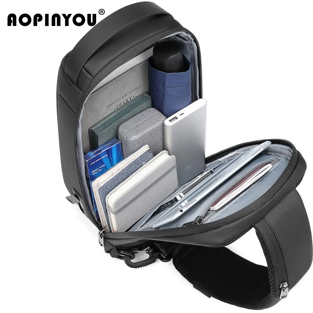 New Elegant Boys Fashion Business Portable Men's Chest Bags