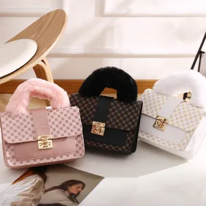 New Slouchy Plush Fashion Chain Printed Bags