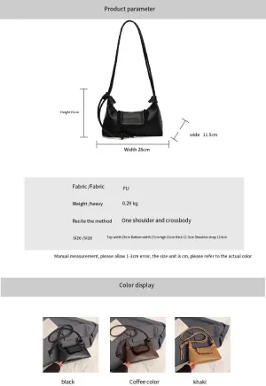 Niche design drawstring pleated cloud handbags popular fashion single shoulder small square purses crossbody bags for women
