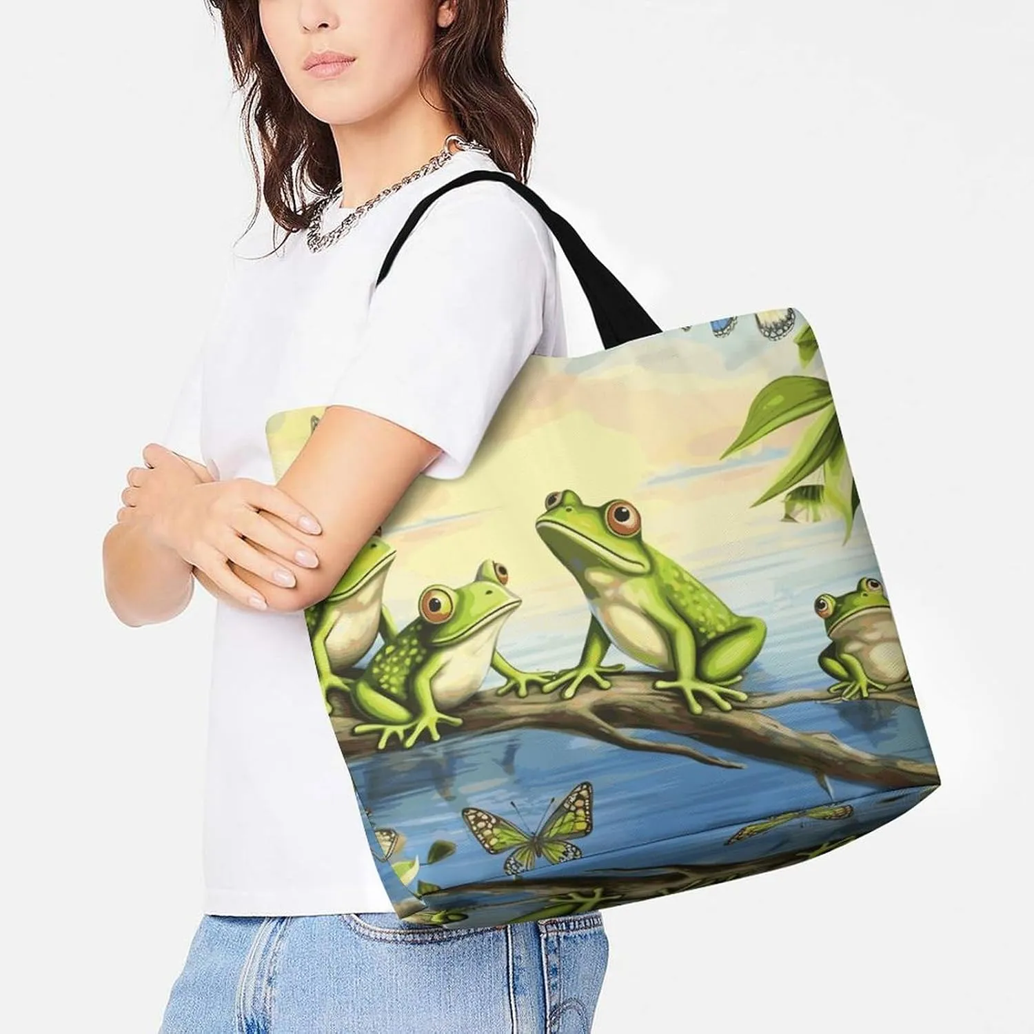 Norway Islands Tote Bag for Women Reusable Grocery Shoulder Bag Shopping Bags for Travel, Groceries