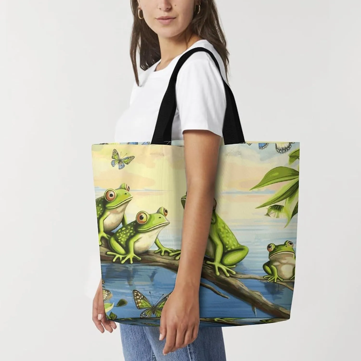 Norway Islands Tote Bag for Women Reusable Grocery Shoulder Bag Shopping Bags for Travel, Groceries