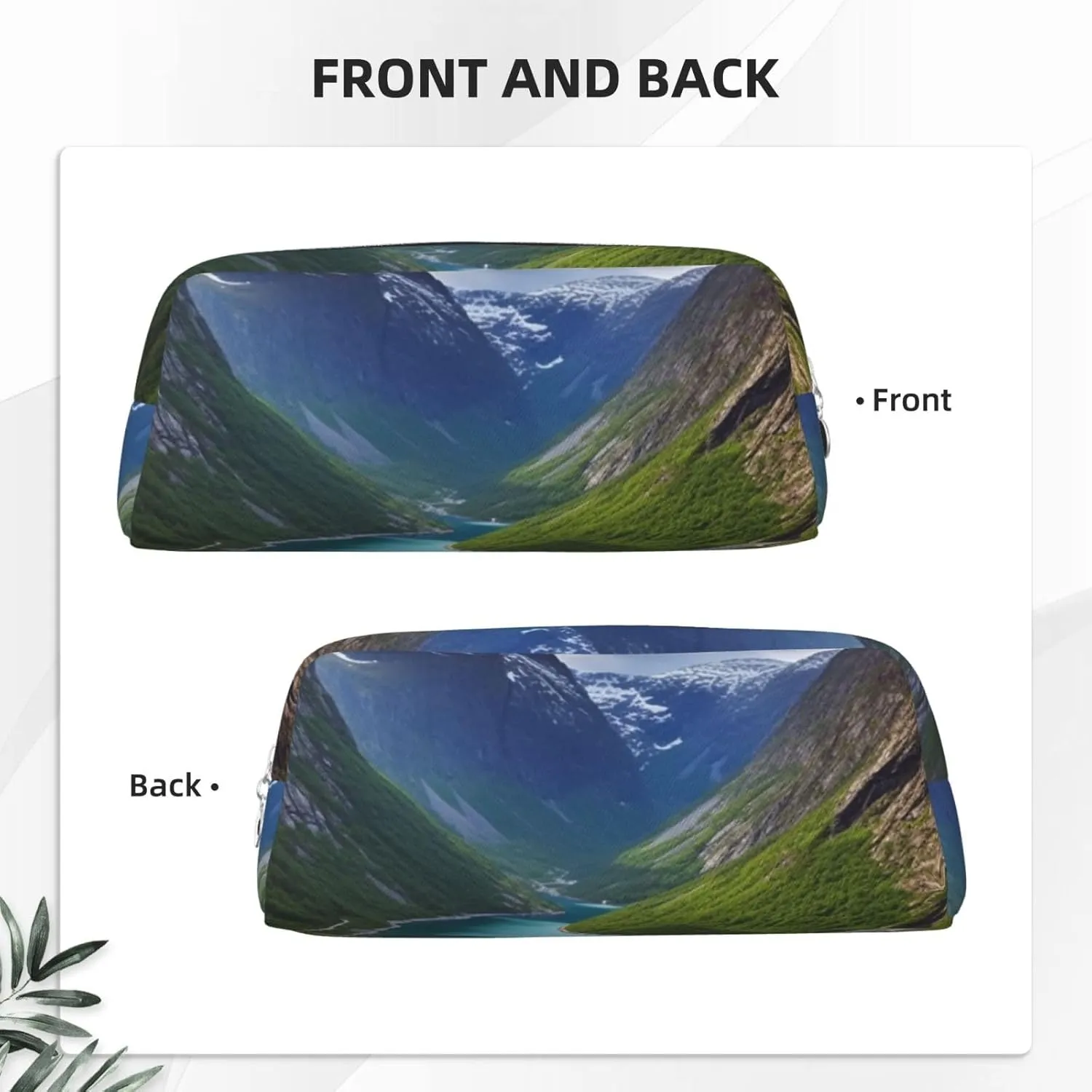 Norwegian fjords Makeup Bag Travel Cosmetic Bag for Women Men Pencil Case Zipper Toiletry Bag Purse
