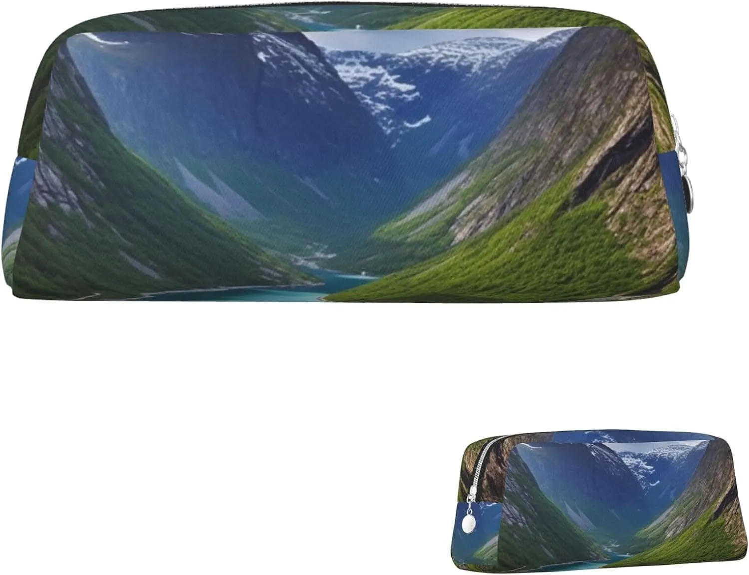 Norwegian fjords Makeup Bag Travel Cosmetic Bag for Women Men Pencil Case Zipper Toiletry Bag Purse