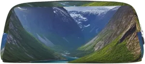 Norwegian fjords Makeup Bag Travel Cosmetic Bag for Women Men Pencil Case Zipper Toiletry Bag Purse