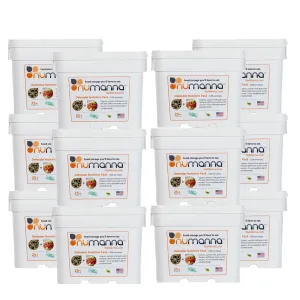 Numanna Dozen Defender Nutritive Pack Buckets Total 2,448 Servings GMO Free, Easy To Prepare Meals with Organic Grains and Super Foods Nutrient Rich Emergency Supply Meals 25  Years Shelf Life
