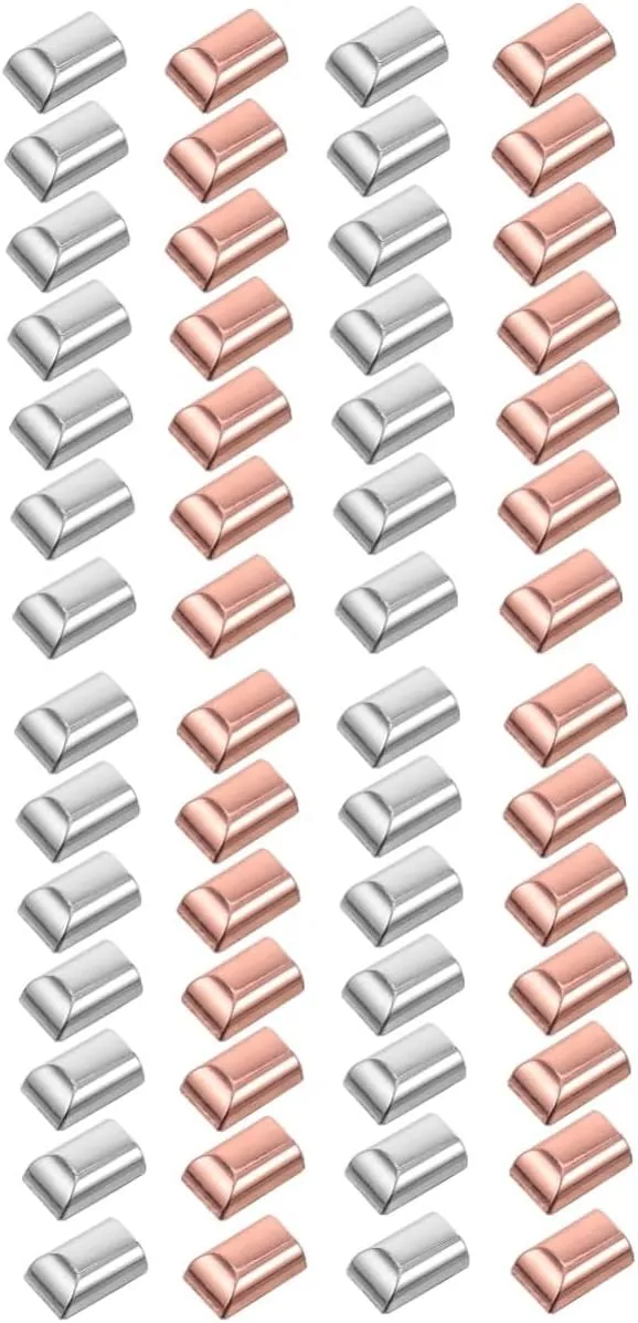 NUOBESTY 2sets Non-Slip Metal Zipper Stopper Zipper Clip for Bag Repair DIY Accessory Set 50pcs*2
