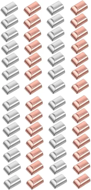 NUOBESTY 2sets Non-Slip Metal Zipper Stopper Zipper Clip for Bag Repair DIY Accessory Set 50pcs*2