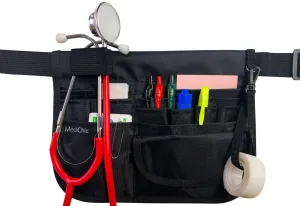 Nursing Fanny Pack Adjustable Waist - Stylish Waist Bag with Multiple Pockets (Black)
