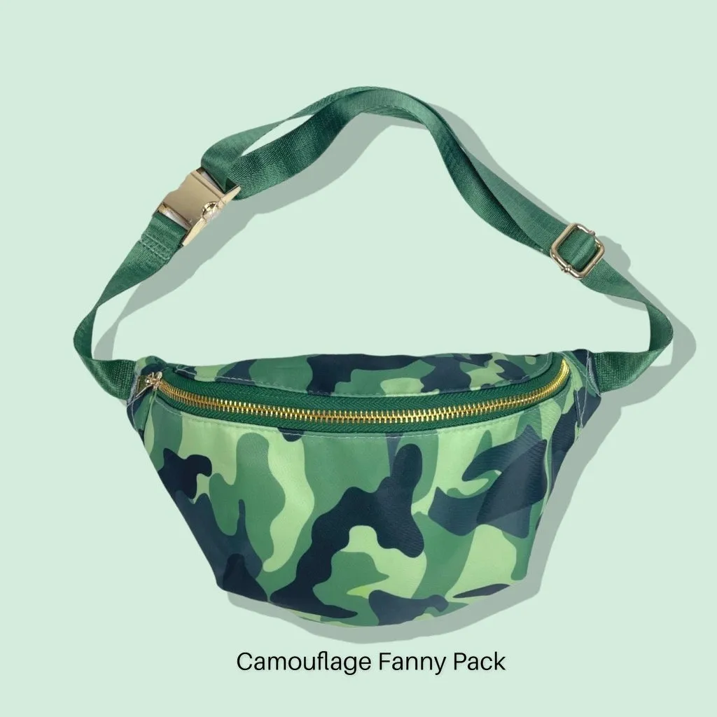 Nylon Fanny Pack Women DIY Customizable With Glitter Varsity Nylon Pouch Bridesmaid gift Summer