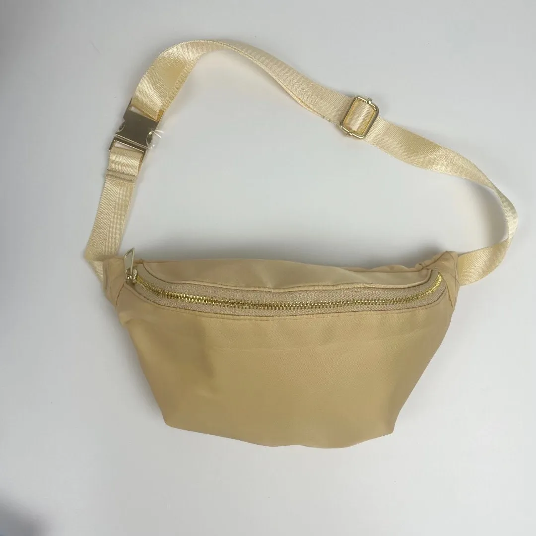 Nylon Fanny Pack Women DIY Customizable With Glitter Varsity Nylon Pouch Bridesmaid gift Summer