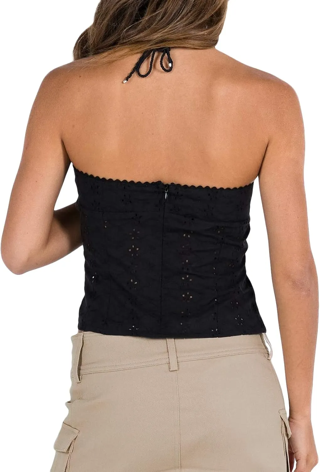 NZNDSHD Women Summer Y2k Sleeveless Tube Tops Off-Shoulder Backless Crop Bandeau Tops Sexy Strapless Vest Shirt Streetwear