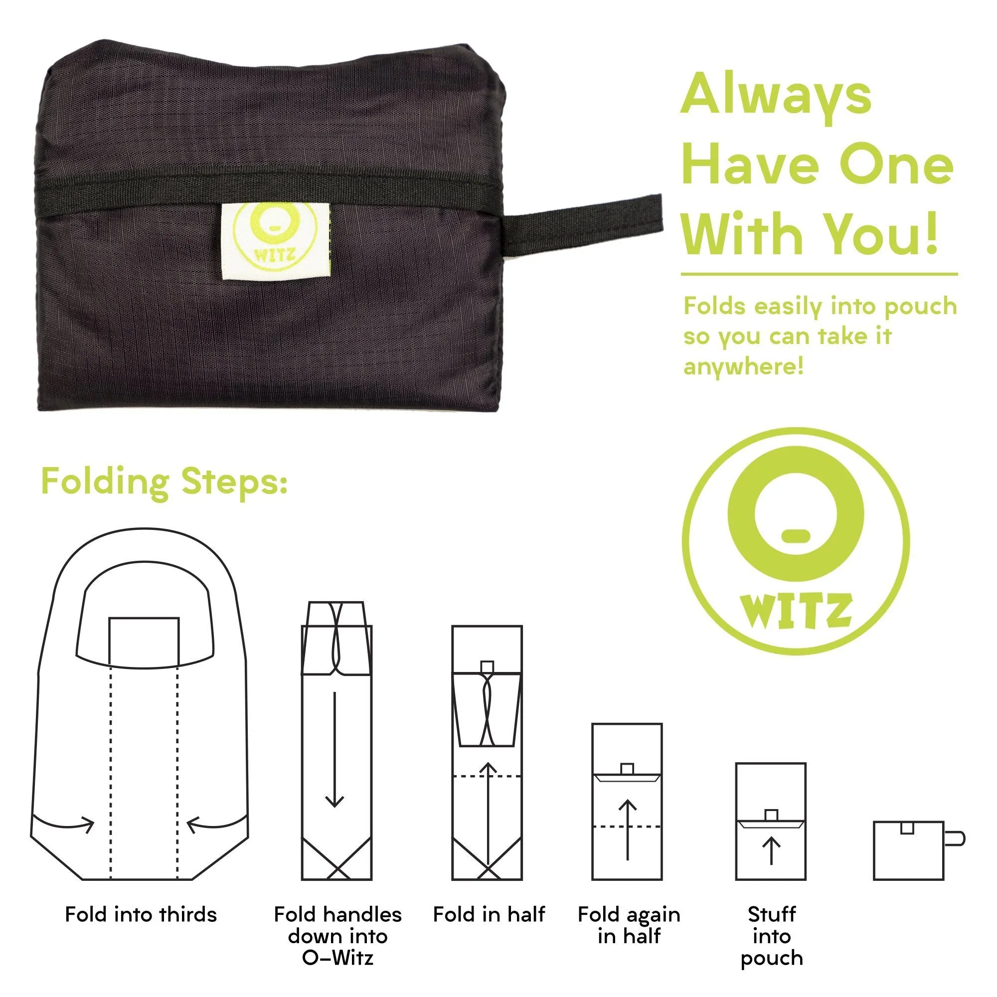 O-WITZ 5-Pack Reusable Shopping Bags Sloths