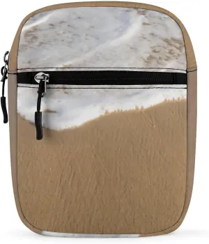 Ocean Whitewash on Beach Crossbody Bag Small Shoulder Bag Waterproof, Lightweight And Convenient