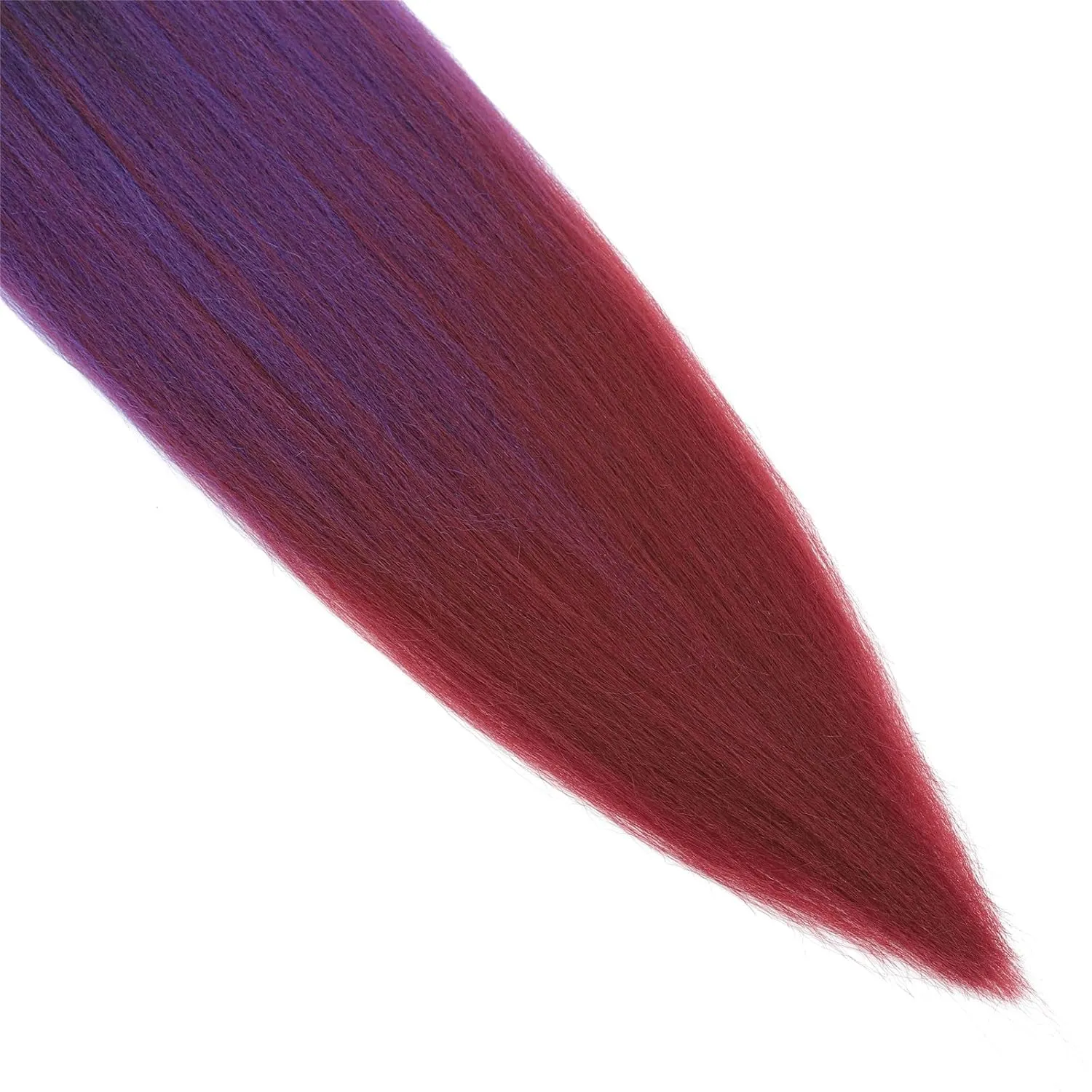 Ombre Pre stretched Braiding Hair, 36 Inch 3 tones Braid Hair Extensions, 8 packs Multi Color blend braiding hair pre-stretched, Crochet Hair Braiding(36''-8packs,1b/purple/burg)