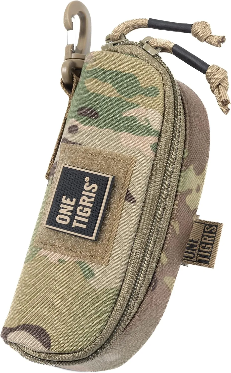 OneTigris Eyeglasses Hard Case Tactical Molle Zipper Sunglasses Carrying Case 1000D Nylon with Clip