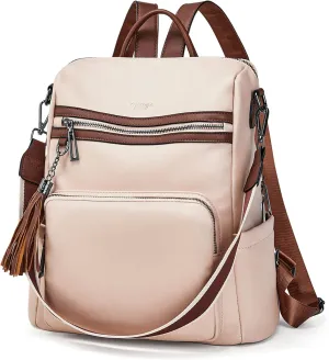 OPAGE Leather Backpack Purse for Women Fashion Tassel Ladies Shoulder Bags Designer Large Backpack Travel Bag