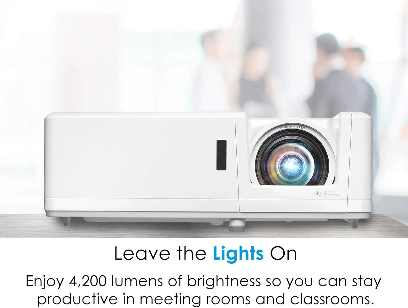 Optoma ZH406ST Short Throw Full HD Professional Laser Projector | DuraCore Laser Technology | High Bright 4200 lumens | 4K HDR Input | Four Corner Image Adjustment | Network Compatible