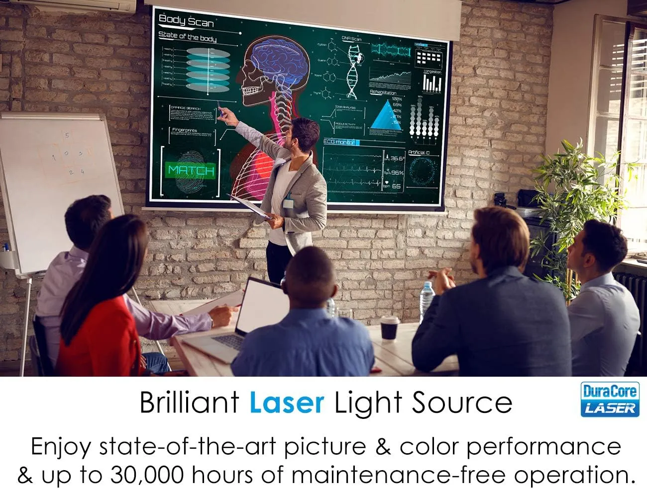 Optoma ZH406ST Short Throw Full HD Professional Laser Projector | DuraCore Laser Technology | High Bright 4200 lumens | 4K HDR Input | Four Corner Image Adjustment | Network Compatible